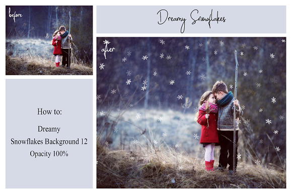 40 Dreamy Snowflakes PNG Overlays in Textures - product preview 8
