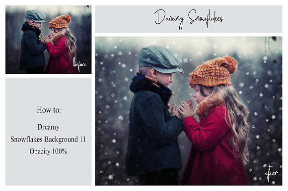 40 Dreamy Snowflakes PNG Overlays in Textures - product preview 12