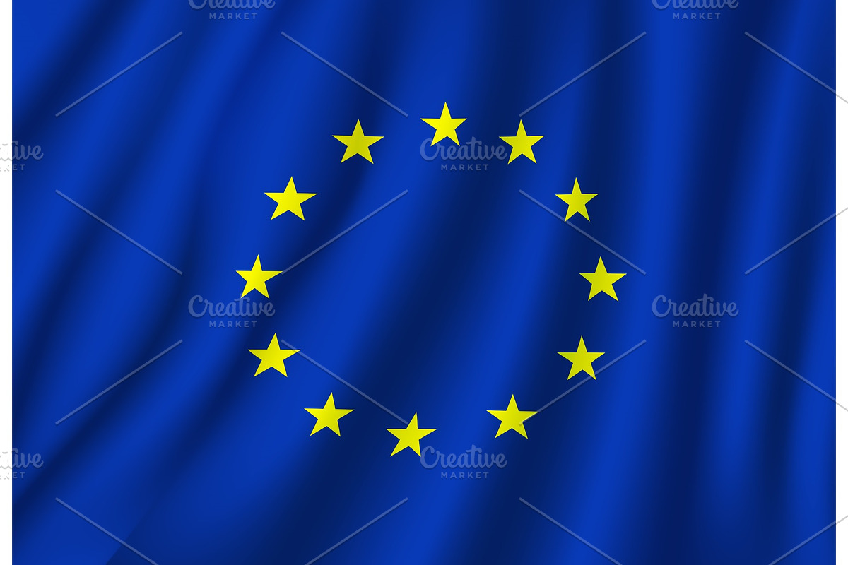 European Union vector flag national symbol in Illustrations - product preview 8