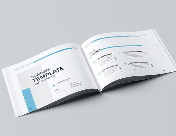 The Blue Landscape Brochure in Brochure Templates - product preview 2