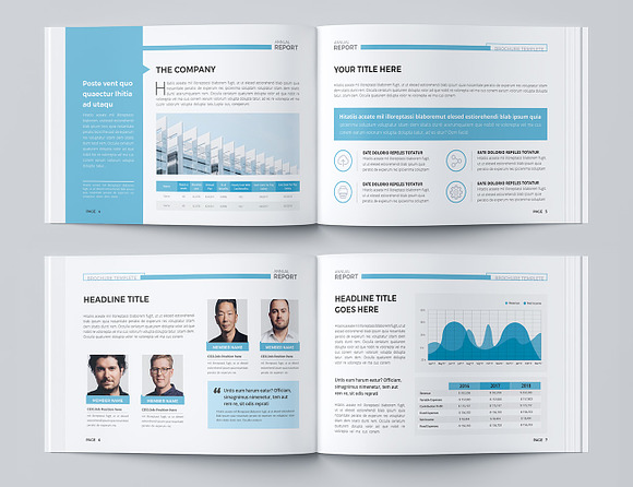 The Blue Landscape Brochure in Brochure Templates - product preview 5