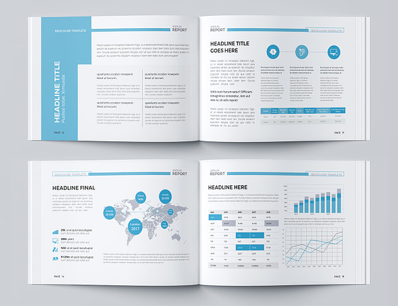 The Blue Landscape Brochure in Brochure Templates - product preview 6