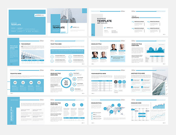 The Blue Landscape Brochure in Brochure Templates - product preview 8