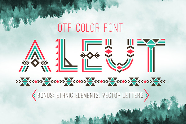 Tribal Aleut OTF color font.