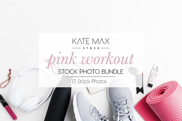 Pink Workout Stock Photo Bundle