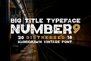 Number9 - Handdrawn Vintage Font