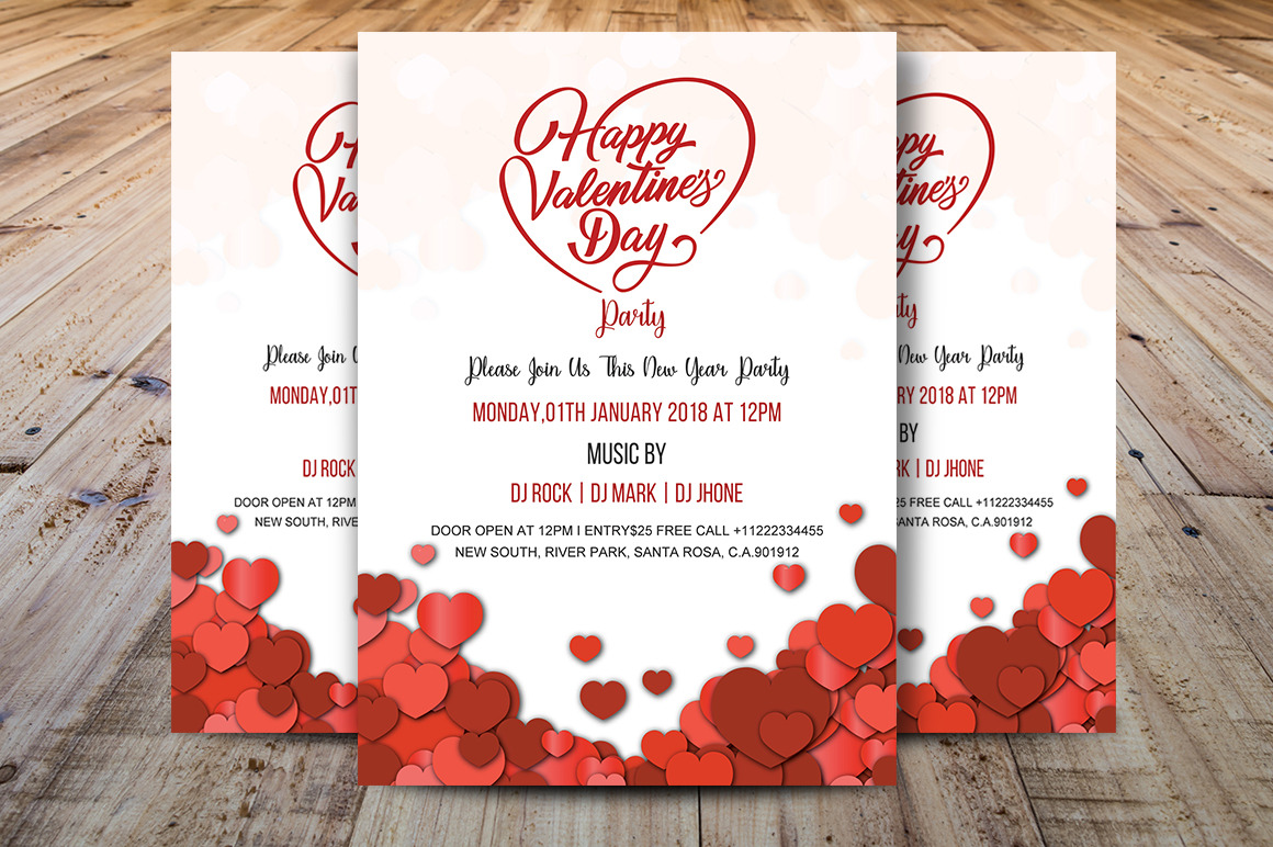 Valentines Day Party invitation Creative Invitation Templates