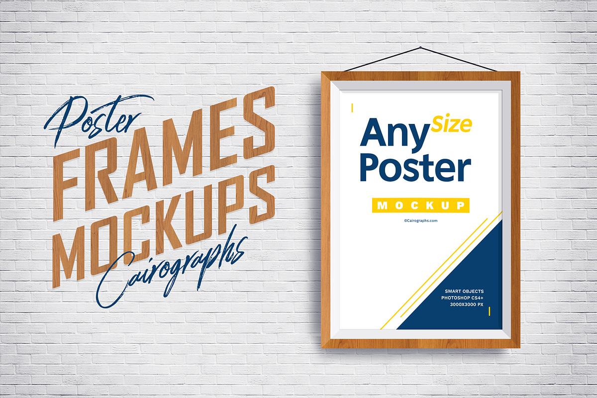 Posters Frames Mockups in Print Mockups - product preview 8