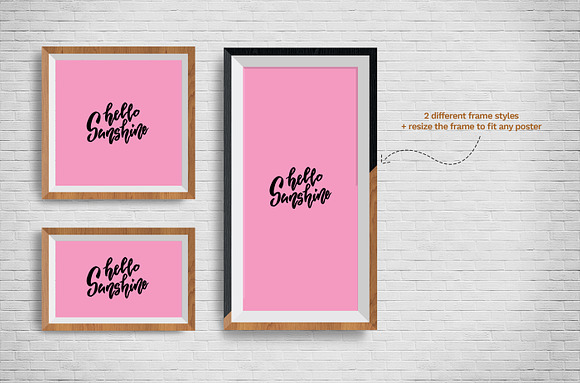 Posters Frames Mockups in Print Mockups - product preview 3