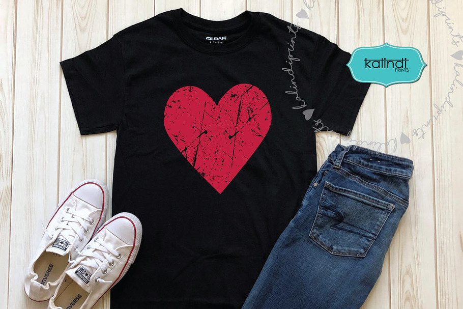 Grunge heart SVG, valentine SVG
