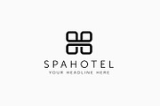 Spa Hotel H Letter Logo Template