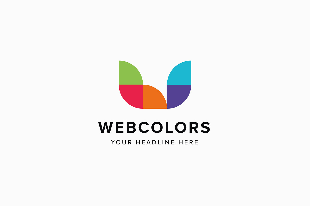 Web Colors W Letter Logo Template in Logo Templates - product preview 8