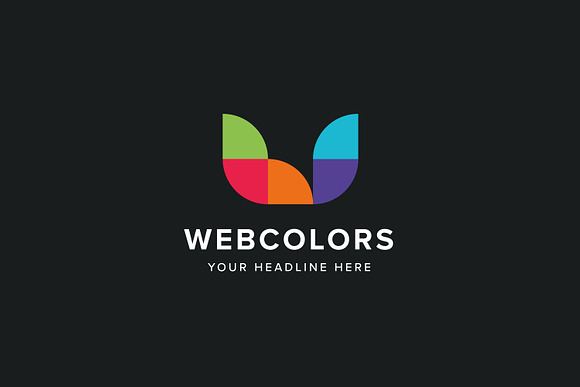 Web Colors W Letter Logo Template in Logo Templates - product preview 1