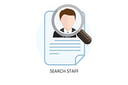 Search Staff Icon Concept