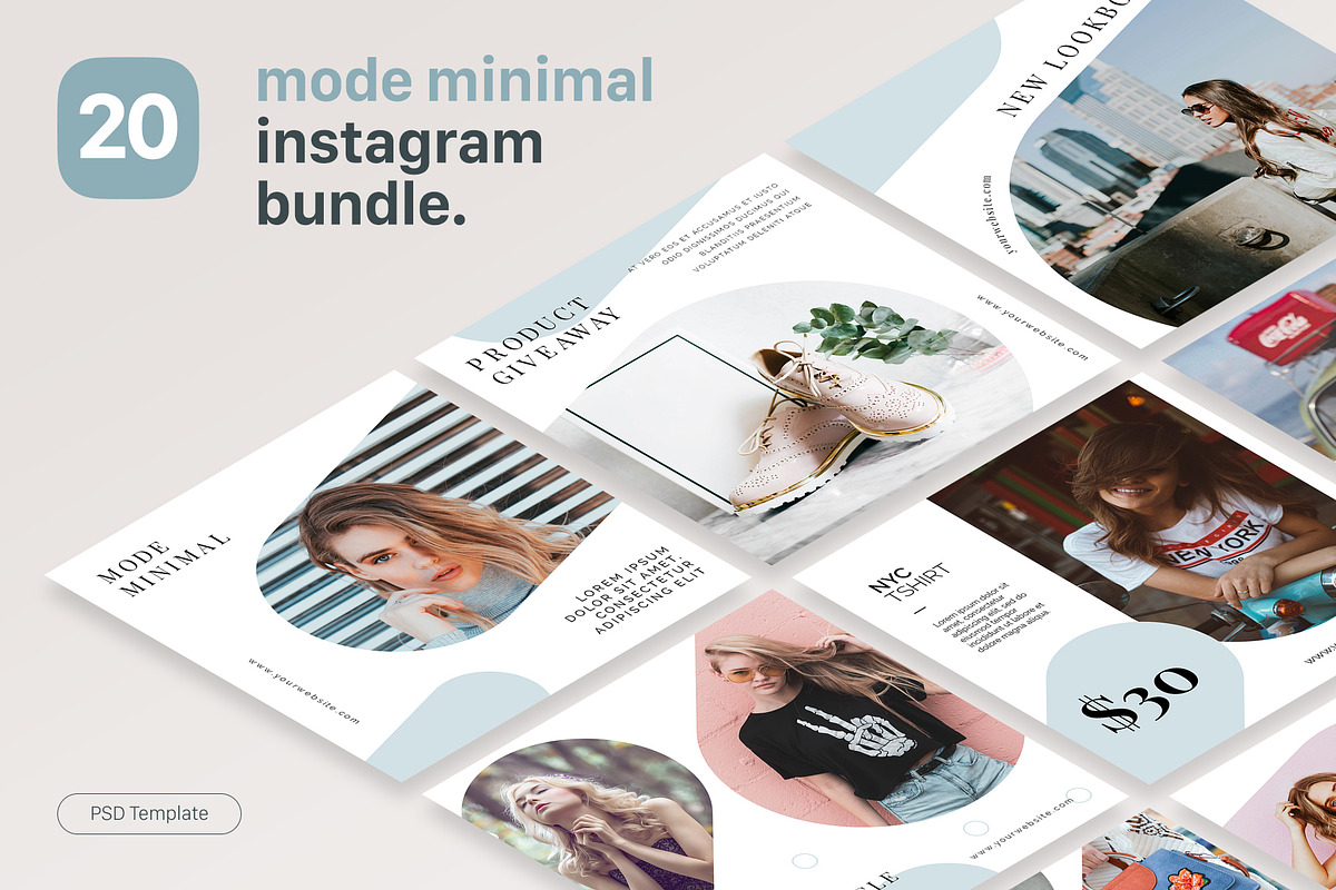 Instagram Template - Mode Minimal in Instagram Templates - product preview 8