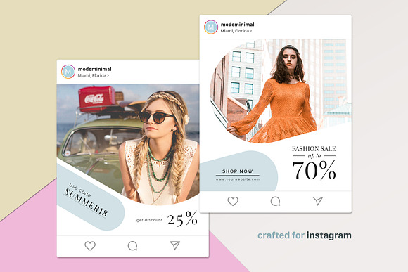 Instagram Template - Mode Minimal in Instagram Templates - product preview 3