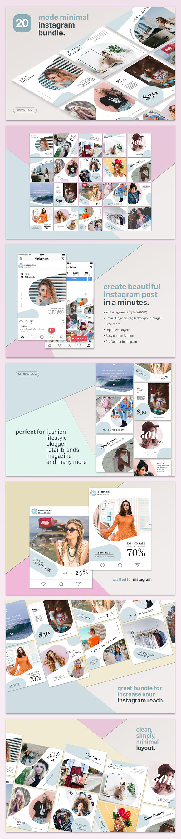 Instagram Template - Mode Minimal in Instagram Templates - product preview 7