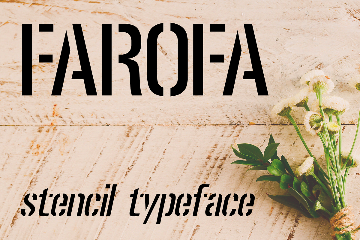 Farofa - stencil typeface in Display Fonts - product preview 8