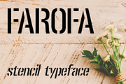 Farofa - stencil typeface