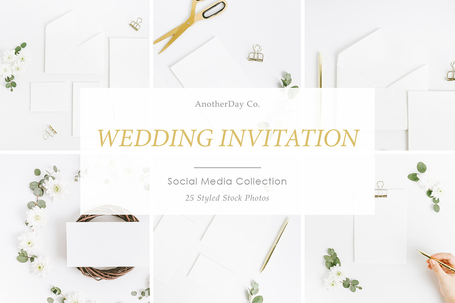 Wedding Invitation Styled Stock in Print Mockups - product preview 8
