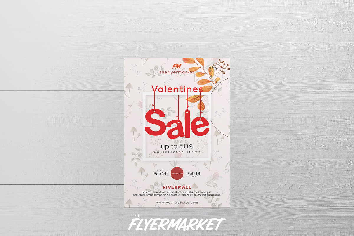 Valentine’s Day Sale Flyer Template in Flyer Templates - product preview 8