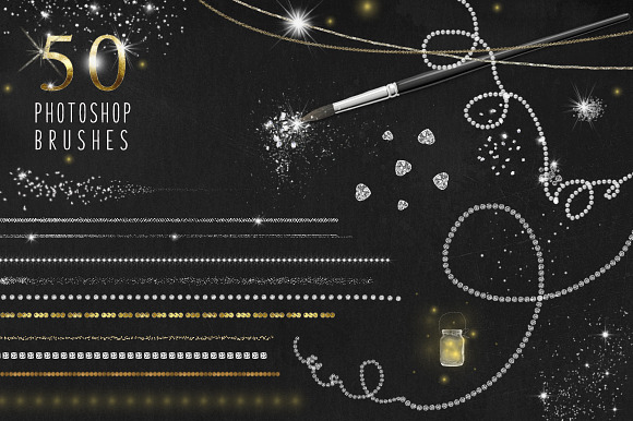 Diamond & Gold Photoshop Styles Kit in Photoshop Layer Styles - product preview 1