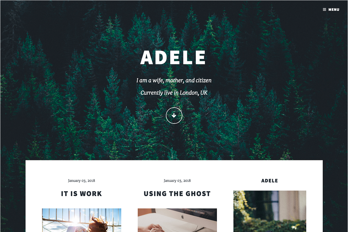 Adele Responsive Blog Ghost Theme  in Ghost Themes - product preview 8