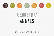 116 Geometric Animal Logos -30% 