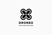 Drone X Letter Logo Template