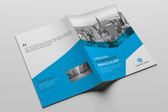 Corporate Bi-fold Brochure in Brochure Templates - product preview 3