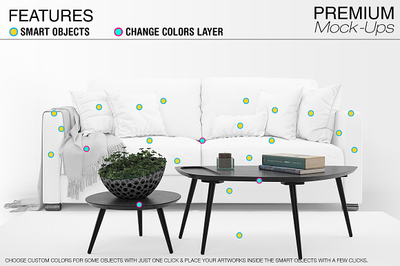 Sofa & Pillows Pack in Product Mockups - product preview 3