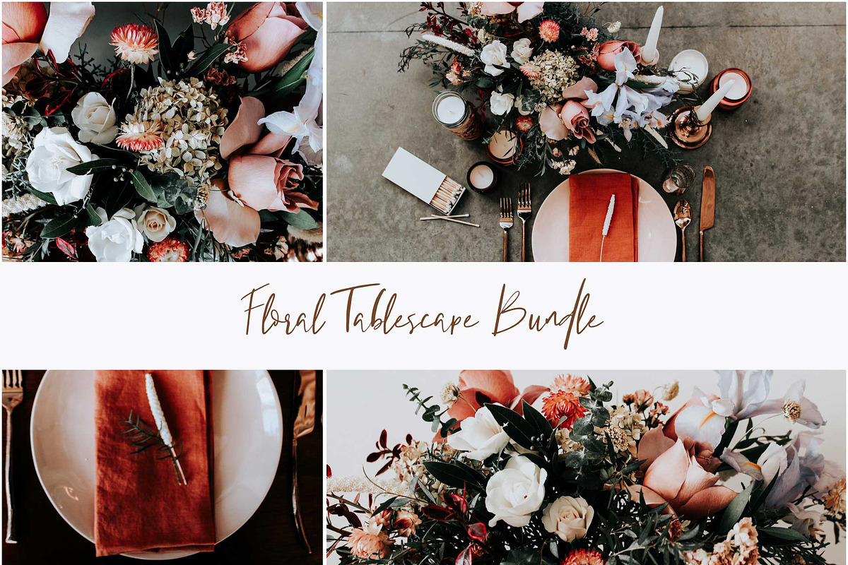 Floral Tablescape Wedding Bundle in Mockup Templates - product preview 8