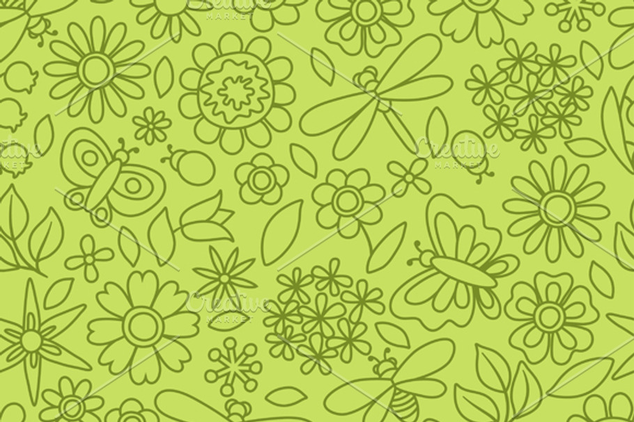 Patterns with beautiful flowers. in Patterns - product preview 8