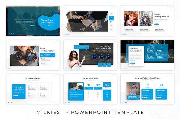 Milkiest Creative Presentation in PowerPoint Templates - product preview 3