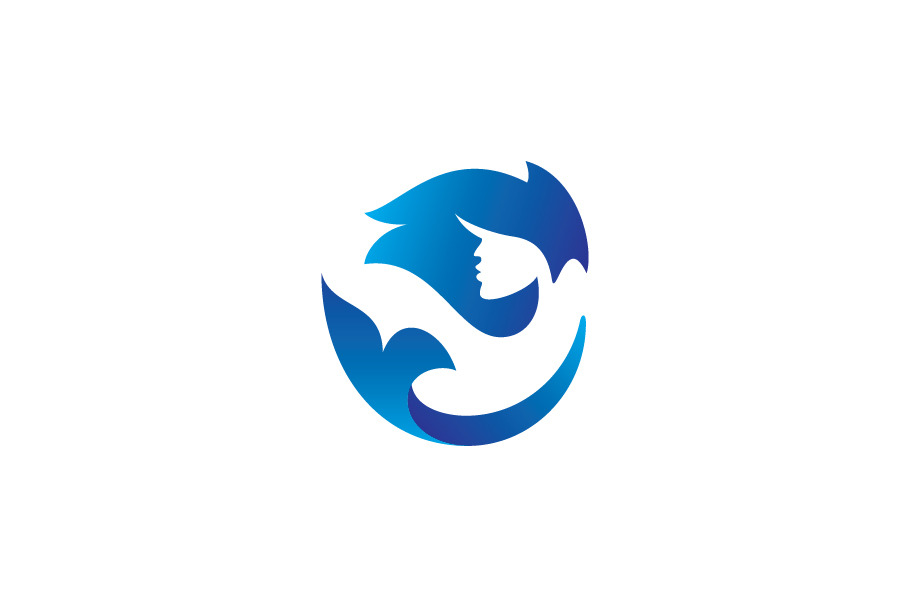 Mermaid Circle Logo | Creative Logo Templates ~ Creative Market
