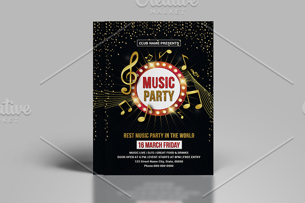Music Club Party Flyer-V736
