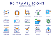 96 Tourism & Travel Icons