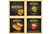 Fast food chalkboard Set