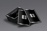 Metal finish 3d looks business card
