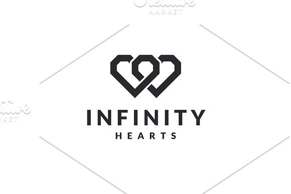 Infinity Hearts Logo in Logo Templates - product preview 2