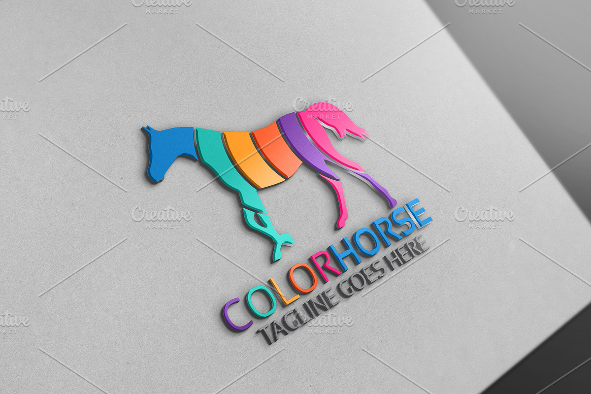 Color Horse Logo in Logo Templates - product preview 8