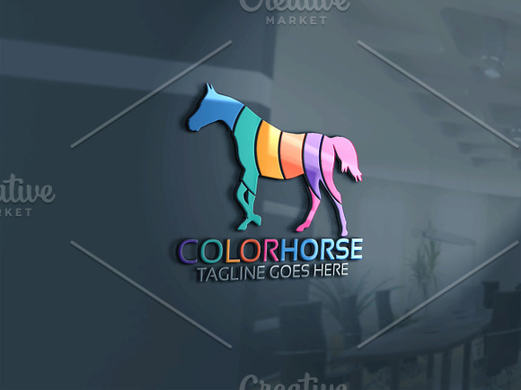 Color Horse Logo in Logo Templates - product preview 2
