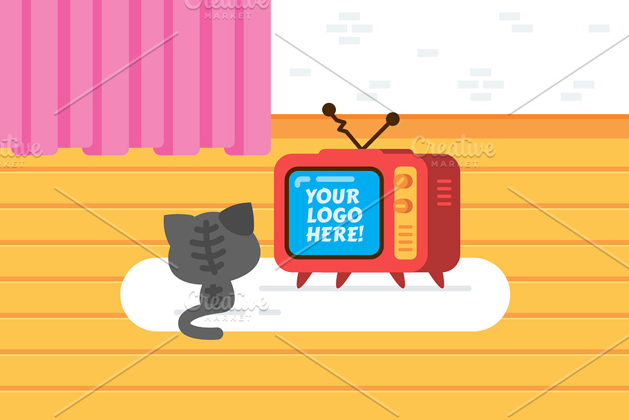 Vintage TV Cat