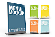 Mockup menu frame. PSD