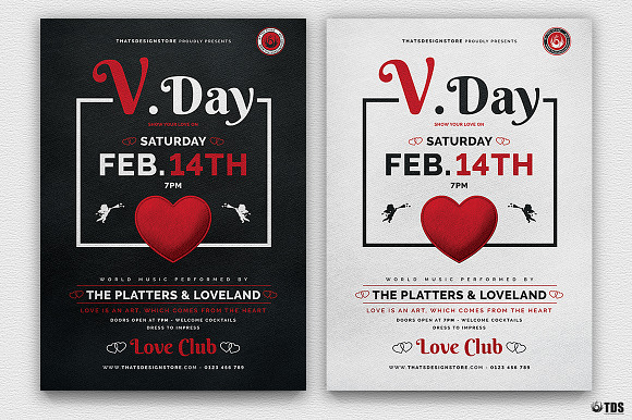 Valentines Day Flyer Template V18 in Flyer Templates - product preview 1