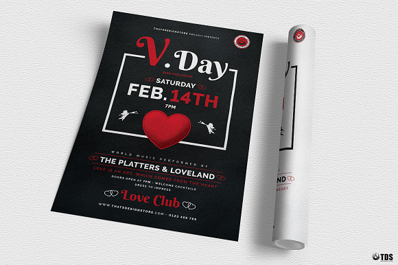 Valentines Day Flyer Template V18 in Flyer Templates - product preview 2