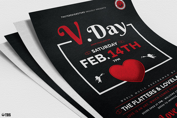 Valentines Day Flyer Template V18 in Flyer Templates - product preview 4