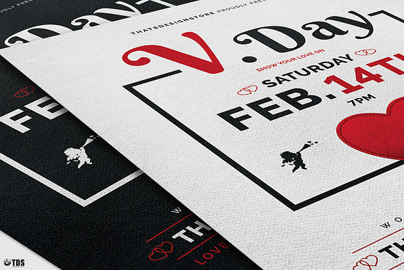 Valentines Day Flyer Template V18 in Flyer Templates - product preview 5