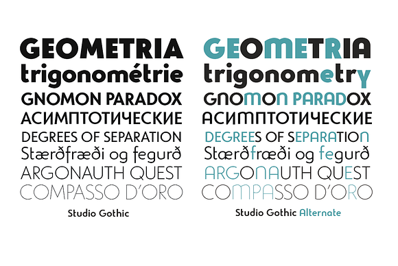 Studio Gothic - 24 fonts in Sans-Serif Fonts - product preview 4