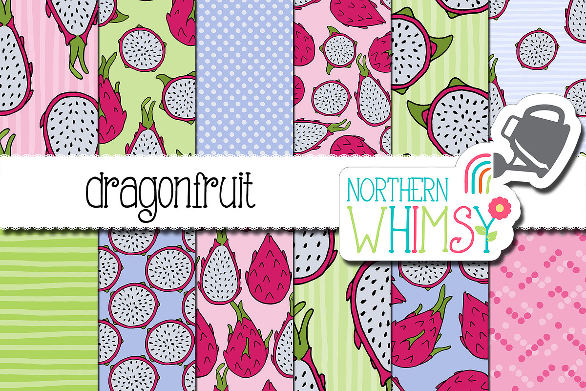 Dragonfruit Seamless Patterns in Patterns - product preview 8